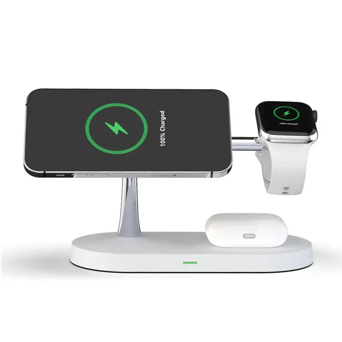4-in-1 MagSafe Wireless Charging Station – Fast Charger Stand for iPhone, Watch & AirPods